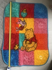Rare Vintage Disney Winnie The Pooh Rug-blanket By Manterol 95x65cm