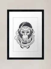 Space Monkey Framed Art Print