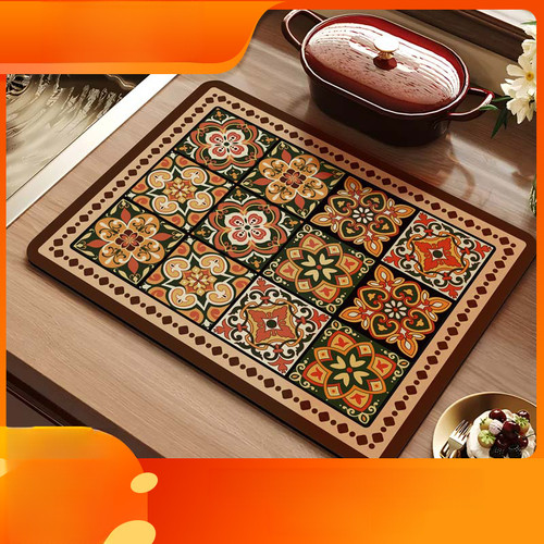 Bohemian plaid coffee - coffee, mat