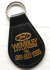 HYUNDAI GOLD FOIL PRINTED LEATHER TRADITIONAL ENGLISH KEYRING HYUNDAI WEMBLEY