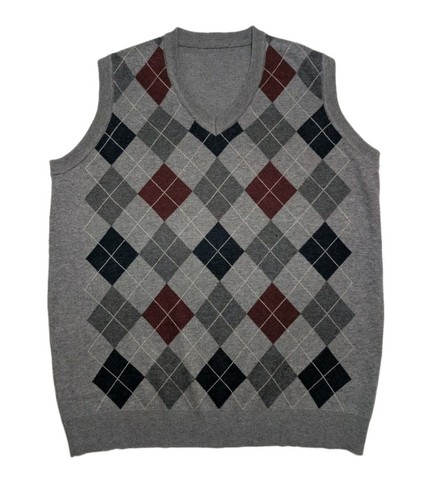Vintage argyle sweater vest - sweater,