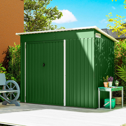 Metal garden storage shed - garden,