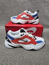 Nike M2k Tekno Trainers Sneakers in Summit White, Orange, Black & Blue Size UK 7