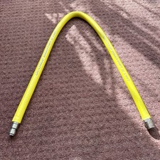 FLEXIBLE YELLOW GAS HOSE 1M COMMERICAL CATERING COOKER HOB OVEN 3/4" BSP 1000mm