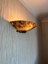 David Hunt Savoy Glass Wall Washer Light Dark Marble MG28 set of 2 in Ex Con 