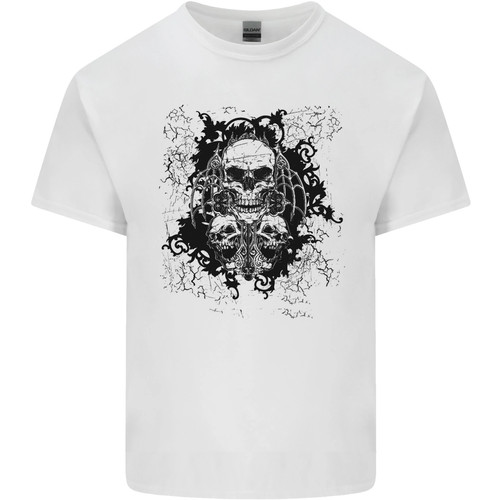 Three skulls demon biker - skulls,