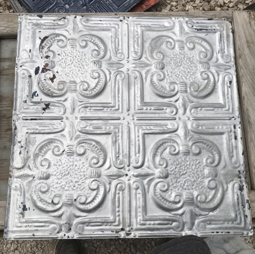 Antique metal tin ceiling tile - antique,