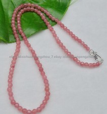 Faceted 4mm Pink Watermelon