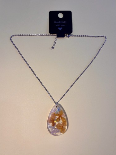 Handmade resin necklace - handmade,