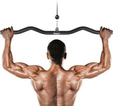 Fitness LAT Pulldown Bar FOR AUCTION Gym Cable Machine Attachment LAT Bar, Curl 