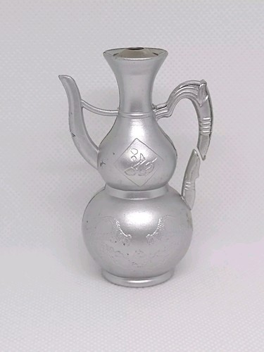 Silver plastic chinese tea pot - silver,
