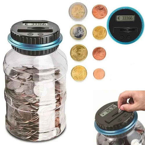 Electronic piggy bank lcd coin - piggy,