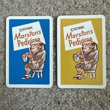 Playing Cards two Cards Old * MARSTONS Brewery PEDIGREE ALE BEER Free UK P+P