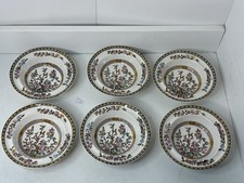 6 X Washington Indian Tree 6-1/2" Rimmed Cereal  Bowls
