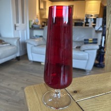 Whitefriars (?) Ruby Pedestal