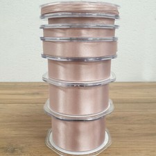 250 OPTIONS Beautiful Double Sided Satin Ribbon 3mm-50mm Wide Plain Cut Per 1M