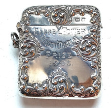 ANTIQUE SILVER VESTA CASE
