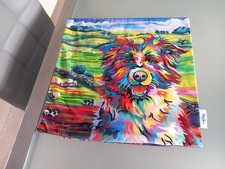 STEVEN BROWN ART CUSHION COVER  "MOLLY McDUG" - FAUX SUEDE 42 cms  MADE IN UK