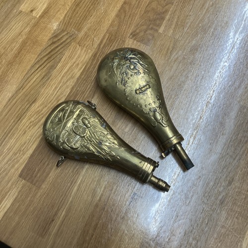 Large brass gun powder - gun,