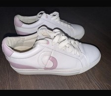 Moda In Pelle White Leather Trainers - Size 5