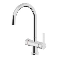 Boiling Water Kitchen Tap Mixer Chrome Double Lever Child Lock Modern Faucet