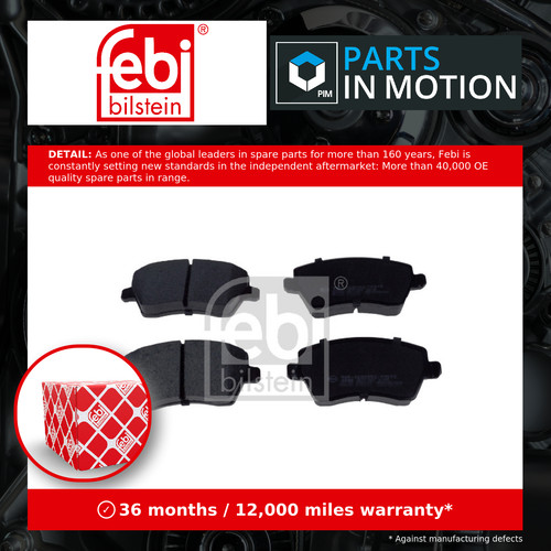 Brake pads set fits - fits, renault