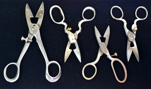 Antique button hole scissors - antique,