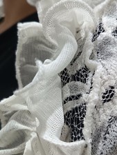 Lace Fabric Ruffled Throw