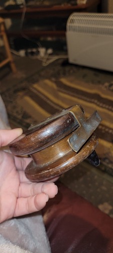 Antique wooden fishing - antique, reel