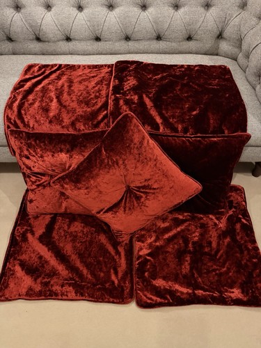 Crushed velvet cushions - velvet,