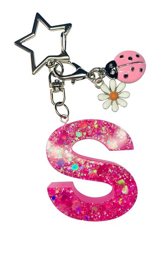 Handmade glitter resin letter - glitter,