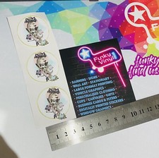 Vinyl Printed Car Vehicle Sticker,Tool Box ,Retro , Brunette Girl& Dog X3 Mini