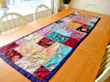 Bohemian embroidered patchwork table runner/ wall hanging ,bed or sofa decor