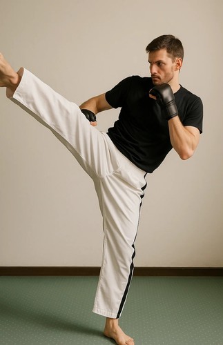 White polycotton kickboxing - white,