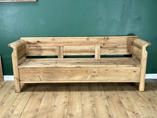 Large Reclaimed Elm Garden Bench With Under Seat Storage