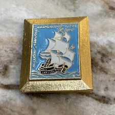 Russian Navy Ship Pins Light Blue brooch Commemorative Memorabilia