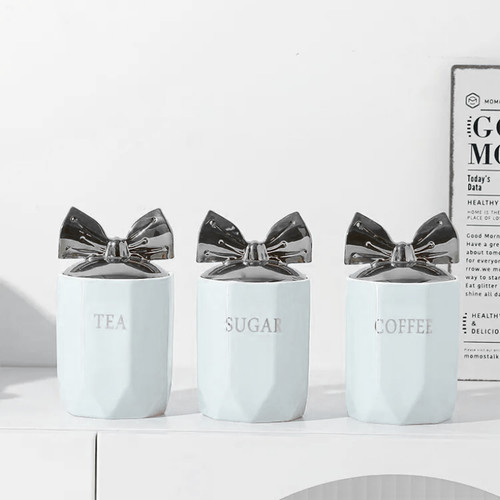 Tea coffee sugar jar - tea,