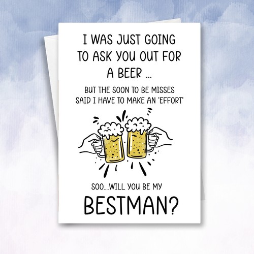 Bestman card groomsman - be,