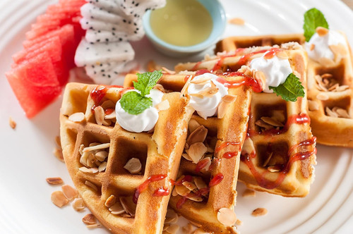 Luxury belgian style waffle - luxury,