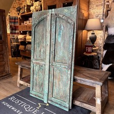 Rustic Pair Of Green Window