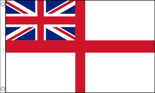 White ensign polyester flag - white,