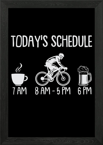 Todays agenda coffee - agenda, bike