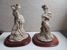 Leonardo Collection The Promenade 1991 Victorian Lady Figurines Pair 29cm