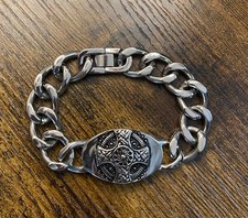 Stainless Steel Viking Cross Shield Mens Heavy Bracelet 83 Grams Brand New