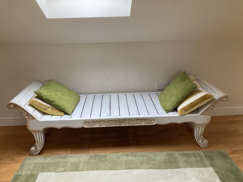 Ornate shabby chic chaise - shabby,