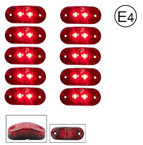 10x 12v led red side - led, rear
