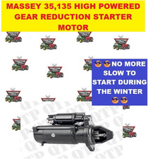 MASSEY FERGUSON TRACTOR STARTER MOTOR 35,135-HIGH POWER GEAR REDUCTION!!!