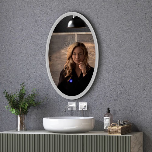 Bathroom mirror chrome - bathroom, frame