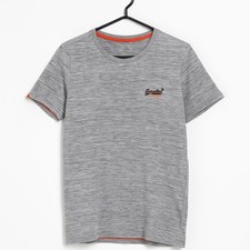 Superdry Orange Label Tee Grey Marl Short Sleeve T-Shirt Men’s Small 100% Cotton