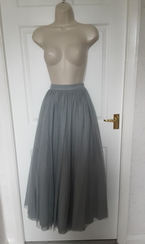 Long tulle grey skirt - ,, evening
